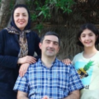 Bahareh Hajesfandiari, Mahdi Sadeghi, Anisa Sadeghi, Photo: Submitted by family